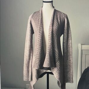 Knox Rose Women's Draped Knit Cardigan - Light Brown